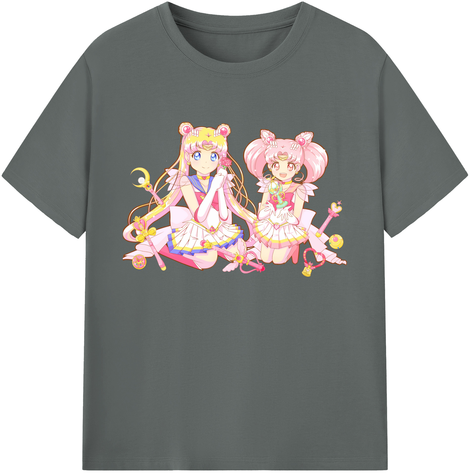 （画像用） 美少女戦士セーラームーン 月野 うさぎ つきの うさぎ Sailor Moon Tsukino Usagi 綿100％ メンズ半袖Tシャツ｜肌触りやわらか＆通気性